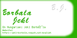 borbala jekl business card